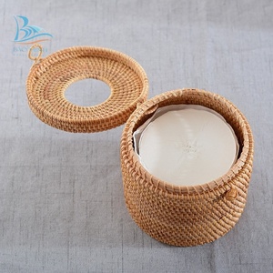 Round <b>Rattan</b> square and Round Tissue <b>Box</b> and <b>Rattan</b> Tissue <b>Box</b> Cover From Vietnam Handicraft - Product Image 3