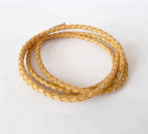 สร้อยคอหนังถักแบบแบนคุณภาพสูงสายหนังถัก3มม. 4มม. 5มม. และเครื่องประดับขนาด8มม. - Product Image 3