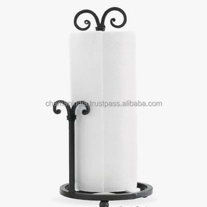 Soporte de papel de cocina de remolino de hierro forjado - Product Image 1