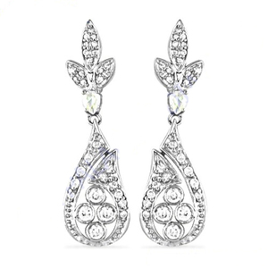 Impresionante pendiente de plata de ley sólida 925, joyería de circonita cúbica de moda y perla para ropa de fiesta de boda, diseño impresionante - Product Image 1