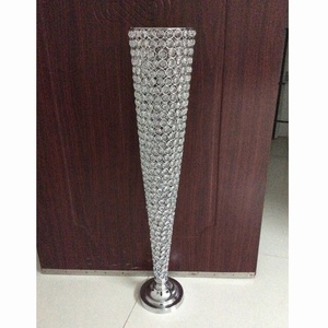 Long cristal poli fleur de mariage pièce maîtresse décorative finition or argent taille personnalisable marque ALAM pour la décoration d'événement - Product Image 1