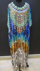 Caftán informal de longitud larga Dashiki, caftán estampado hermoso, vestido Maxi ~ ropa de noche informal - Product Image 5