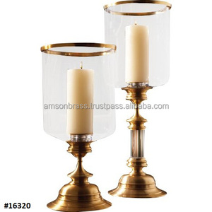 เชิงเทียนโลหะและแก้วสีดำเชิงเทียนโลหะตกแต่งคริสต์มาสเชิงเทียนแก้วและโลหะ - Product Image 4