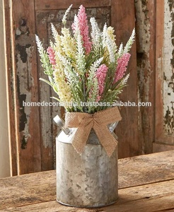 Arrosoir en métal vieilli de style vintage, vase, décoration de ferme, design galvanisé fixe, écologique, durable, 7 LTR - Product Image 2