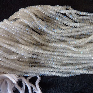 Perles de pierre de lune arc-en-ciel blanc - Product Image 5