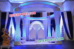 Conjunto de Mandap para Bodas al Estilo Bollywood, Mandap de Cristal Vintage para Bodas al Aire Libre, Fabricante de Mandaps para Bodas Indias, Canadá - Product Image 5