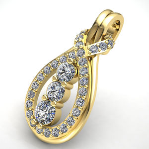 0.65 Carat Blanc Diamants Naturels Pendentif Style Goutte en Or Massif 14k Pendentif Diamant Collier Femmes vvs Diamant Pendentif Or - Product Image 5