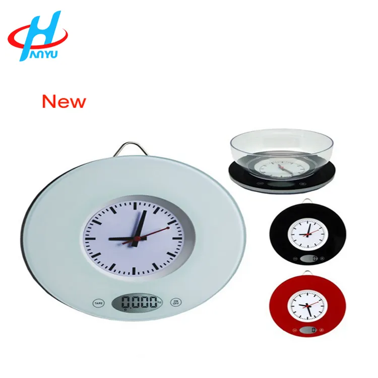 HY-025 wall mounted digital kitchen scale with clock