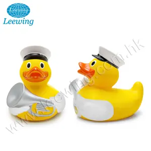 Bath Baby Toy Musician Vinyl Violin Yellow Rubber Duck Baby Bath Toy Music Show Orchestra Promo Gift Item