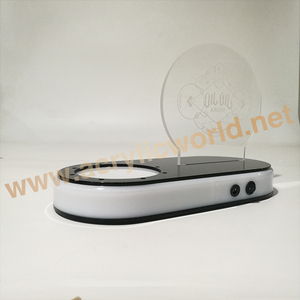 จอแสดงผลขวดแชมเปญแบบมีไฟที่กําหนดเองหมุนขาตั้งไวน์ประกายเคาน์เตอร์แสดงไวน์ - Product Image 6