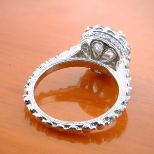 Anillo de moissanita de corte brillante redondo blanco genuino de 1,50 quilates en oro blanco de 14K, banda de anillo de moissanita, anillos de compromiso de moissanita - Product Image 4