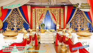 Escenario Dorado para Bodas Tradicionales Indias, Estilo Castillo Real, Escenario de Alta Calidad Estilo Sur Indio, Fabricante en EE. UU. - Product Image 3