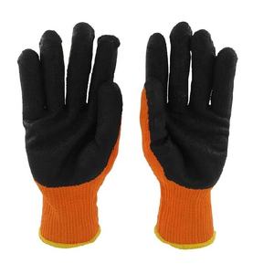 ถุงมือยางถักเคลือบฝ่ามือสีแดงถุงมือทำงานถุงมือยางผ้าฝ้ายถุงมือเคลือบ - Product Image 2