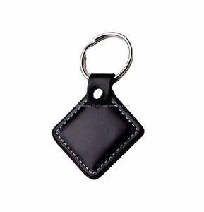 Leather Keychain Luxury Car Key Chain Men Rings Gift Key Chains for Keys Black and Silver Ring