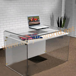 Table basse en acrylique populaire écologique personnalisée avec chaise de bureau en acrylique à roulettes - Product Image 4