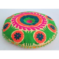 Coussin de siège de méditation et de yoga brodé à la main sur mesure, style bohème indien, en polyester/coton non lavable, vente en gros