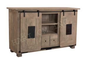 Planche latérale en bois massif au design moderne avec portes coulissantes pour le salon, la chambre à coucher et le couloir - Product Image 4