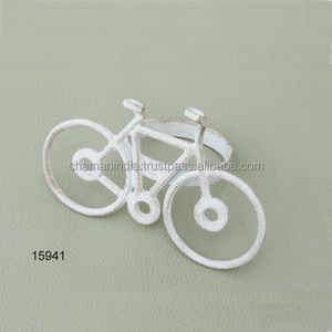 Rond de serviette de vélo en fer forgé, Rond de serviette en métal - Product Image 1