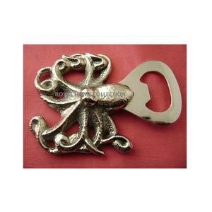 Diseño de Abrebotellas con forma de estrella en relieve de latón, mango hecho a mano pulido dorado con mango dorado, juego de abridor de barra único - Product Image 3