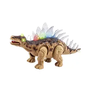 Walking Dinosaur with Flashing And Sounds Dinosaur Toys For Kids, Battery Operated Stegosaurus, Colors may vary