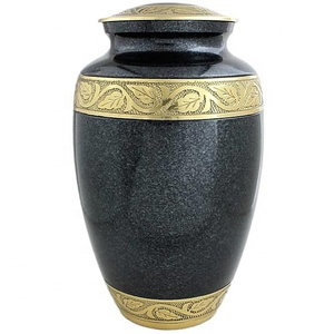 โกศทองเหลืองหล่อแข็ง,มือขัดหินอ่อนสีเทาคลาสสิกสลักสำหรับขี้เถ้ามนุษย์โดยสำเนียงบ้านสัจพจน์ - Product Image 2