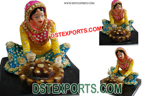 Estatuas de Fibra Pequeñas de Bhangra Punjabi, Estatua Cultural Punjabi de Bhangra, Jatt con Dhol - Product Image 6