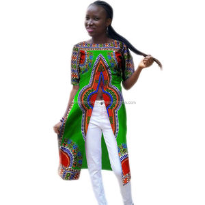Dashiki ชุดเดรสสตรีสไตล์แอฟริกัน,เสื้อแขนสั้นฮิปปี้พิมพ์ลายชุดเดรสพิมพ์ลาย Dashiki ชุดเดรสแฟชั่นสำหรับงานปาร์ตี้ - Product Image 3