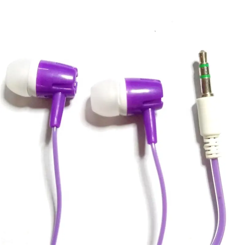 PVC Tím 3.5mm cáp tai nghe tiếng ồn hủy bỏ tai nghe hãng hàng không tai nghe hàng không trong-tai tai nghe