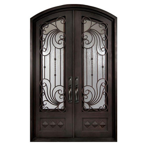 Portes en fer forgé d'occasion, portes blindées en bois massif, <span class=keywords><strong>prix</strong></span> - Product Image 5