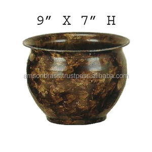 Jardinière pour la maison Ronde Antique Forme Ronde Décoration Jardinière en métal Fer Jardinière en métal de haute qualité - Product Image 3