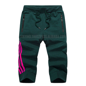 Pantalones cortos de algodón para hombre, ropa de marca, de secado rápido, informales, con bolsillos y cremallera, de entrenamiento, talla grande - Product Image 4