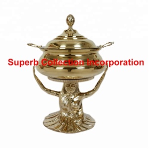 จานร้อนทองเหลืองทรงกลมสำหรับผู้หญิงสำหรับอุ่นและถืออุปกรณ์สำหรับอุ่น - Product Image 6