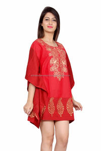 ชุดเดรสคาฟตันลายดอกไม้สำหรับผู้หญิงคอลเลคชั่นล่าสุด2017ผ้าเครปอย่างเป็นทางการสำหรับใส่ตอนเย็นสำนักงาน - Product Image 3