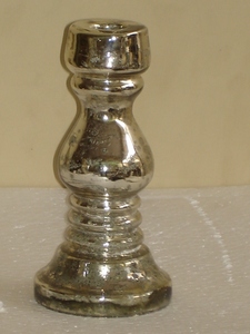 Bougeoir en verre au mercure, chandelier avec couvercle - Product Image 6