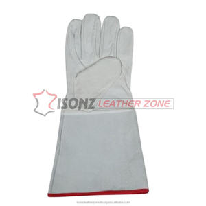 Gants de soudeur ISONZ Leather Zone en cuir de chèvre, avec manchette fendue, imperméables et ignifuges, pour le barbecue, le four et le soudage - Product Image 3