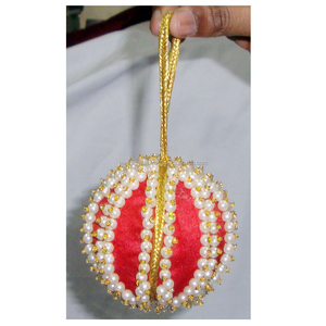 À la main Zari Broderie Décor De Sapin De Noël Ornements - Product Image 1