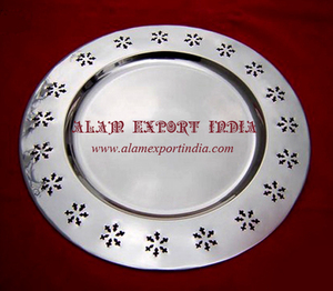 Border Design Metal <b>Charger</b> <b>Plate</b> for Decoration - Product Image 1