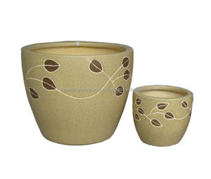 Macetas de jardín de cerámica esmaltada vietnamita hechas a mano, maceta de arcilla interior para plantas, uso en el suelo del hogar, decoración del hogar del hotel - Product Image 3