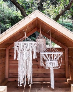 Abat-jour en macramé fait main, lustre - Product Image 3