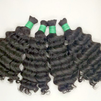 Extensions de cheveux 100% naturels vierges Remy, couleur naturelle, bouclés profonds, en vrac, doux, brillants, résistants à la chute, sans produits chimiques, les plus longues