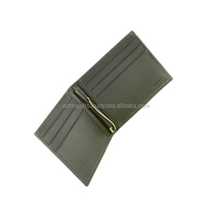 Billetera de cuero con clip para dinero para hombre y mujer, promoción de fábrica, personalizada - Product Image 1