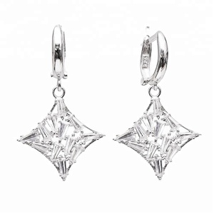 Zircon Pierre Dangle Boucle D'oreille Turc En Gros Fabriqué À La Main 925 Bijoux En Argent Sterling - Product Image 1