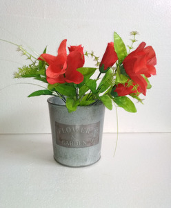 New Designs Outdoor Galvanized Metal <b>Zinc</b> <b>Planter</b> Pot Flower-Plated Garden Decoration for Home Use - Product Image 1