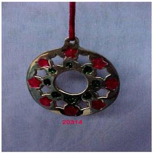 Adornos colgantes navideños de latón antiguo de corte de estrella grabada para decoración de árbol de Navidad - Product Image 2