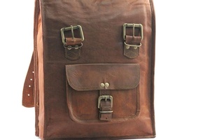 Sac à dos pour ordinateur portable en cuir véritable fait à la main, imperméable, 30-40L, unisexe, sac à dos en gros, LGB-0063 - Product Image 3