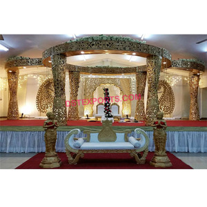Conjunto de mandados dorados para boda india, conjunto de mandados de boda de último diseño de Fiyi - Product Image 1