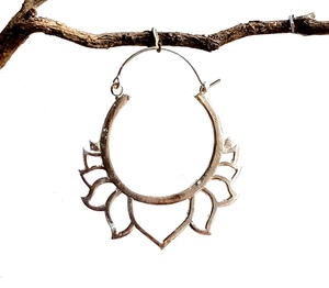Increíbles pendientes de aro tribales bohemios de plata para mujer, pendientes de aro compatibles con regalo de compromiso de fiesta de boda de latón indio para mujer - Product Image 2