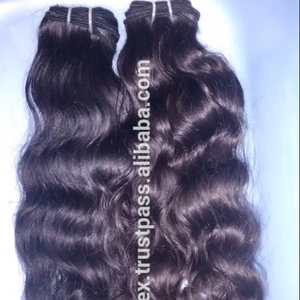 Cheveux humains naturels ondulés en vrac. Cheveux humains bruts. Cheveux humains ondulés. Extensions de cheveux indiens non traités. - Product Image 1