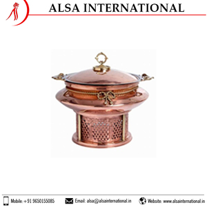 Fabricant OEM Incroyable Qualité Cuivre Laiton Réchauffeur Chaffing Dish Pour La Décoration Acheter à Prix Abordable sur Commande en Gros - Product Image 2