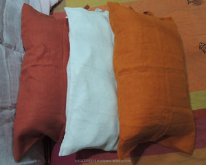 100% housse de coussin en lin uni Vintage tissé Design teint à la main dans des couleurs de Noël écologique Non toxique pour une utilisation à domicile dans un hôtel - Product Image 4